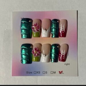 Elegant Multicolor Press-On Nail Set